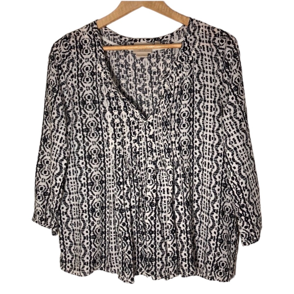 Vanessa Virginia Abstract Casual Shirt Womens Size 4